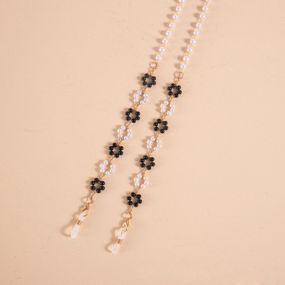 Dây đeo mắt kính dây đeo gọng kính mix chuỗi hoa châu ấn tượng phụ kiện kính dây đeo khẩu trang đa năng đa phong cách