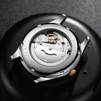 Đồng hồ nam chính hãng Kassaw K802-1 hàng mới 100% ,kính sapphire chống nước,chống xước,máy cơ (Automatic),dây kim loại thép không gỉ 316L ,kiểu dáng đơn giản ,size  mặt nhỏ 38mm