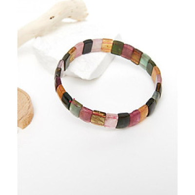  Vòng bản đá tourmaline đa sắc bản 9.6x6.5mm - Ngọc Quý Gemstones