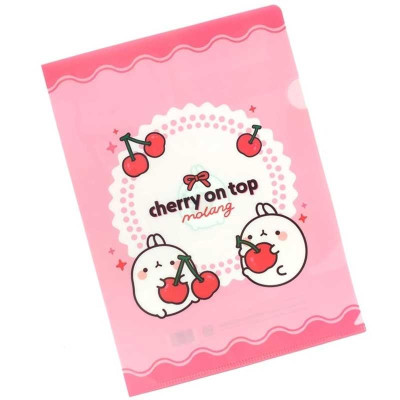 Bìa Lá Magic Ver.3 Size L Molang - Hồng