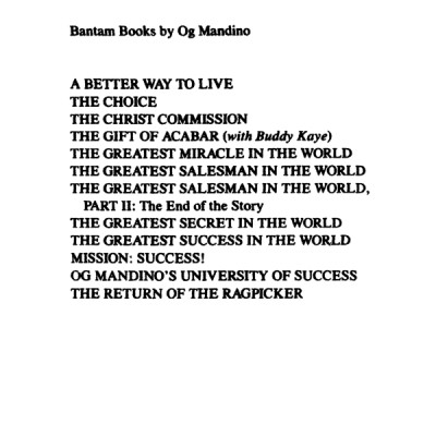 The Greatest Salesman in the World