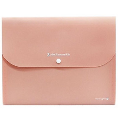 Bìa Nút 3 Ngăn - Morning Glory 79152 - Màu Hồng