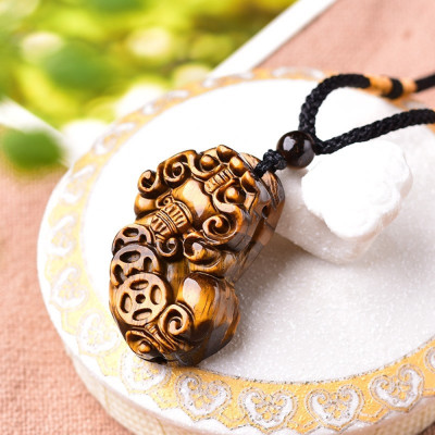 Vòng Cổ Tỳ Hưu Opal Mắt Hổ Tự Nhiên 