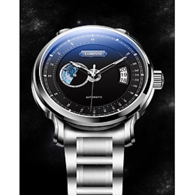 Đồng hồ nam chính hãng LOBINNI L17511-5 Kính chống xước,chống nước 50M,bảo hành 24 tháng,máy cơ Automatic,dây kim loại thép không gỉ 316L,thiết kế đơn giản dễ đeo