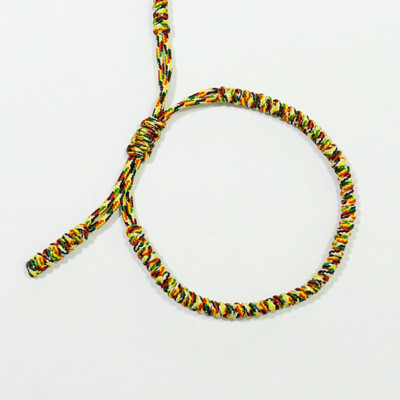 Vòng tay thắt dây Tây Tạng ngũ sắc cầu Bình An (Nữ) 