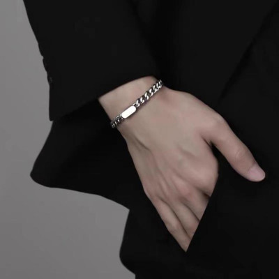 【Khắc tên ghi chú】Vòng Cổ Nam - Dây chuyền nam nữ mặt trơn, Vòng tay nam nữ