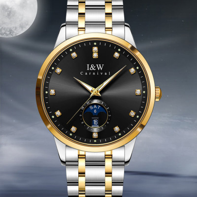 Đồng hồ nam chính hãng IW Carnival  IW625G-3 ,kính sapphire,chống xước,chống nước 50m,Bh 24 tháng,máy cơ (automatic)