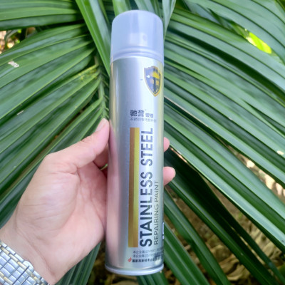 Sơn Bạc Mạ Chrome màu inox Sáng Bóng 350ml - Chai Sơn Mạ Siêu Bóng-Sơn xe - sơn mọi vật liệu