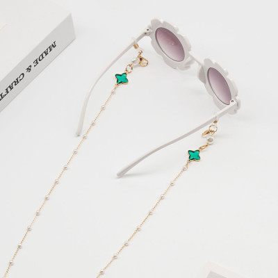 Dây đeo gọng kính chain glasses cỏ bốn lá chuỗi hạt dây chuyền đeo tai nghe airpod đeo khẩu trang mask strap hold new hot trend