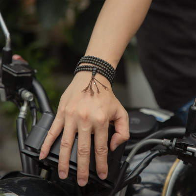 Chuỗi trầm hương Indo làm vòng tay hoặc dây chuyền 4mm phong thủy Udumbara