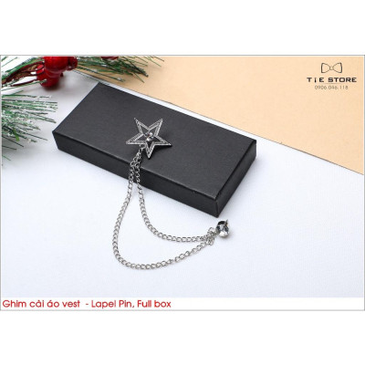 Ghim cài áo cưới, phụ kiện chú rể, MC - lapel pin - Phụ kiện Cài Áo hình ngôi sao