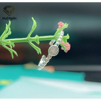 Nhẫn bạc Ý 925 Huệ Ngân - Chiếc vòng cầu hôn RR1348