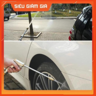 Bộ dây vòi xịt nước rửa xe, tưới cây . tăng áp 3 lần, loại 20m 206701 đầu đồng, cút, nối PE