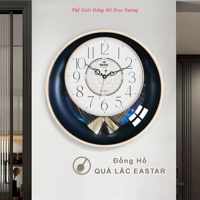 Đồng Hồ Treo Tường QUẢ LẮC - MÁY KIM TRÔI EASTAR Cao Cấp - Décor Trang Trí Nhà – Tặng 2 Pin Maxell – Bảo Hành 2 Năm