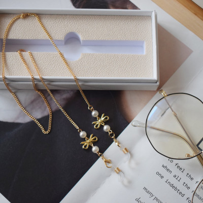 Dây giữ kính đeo cổ nơ xinh đẹp thời trang tiện lợi phong cách Âu Mỹ nổi bật