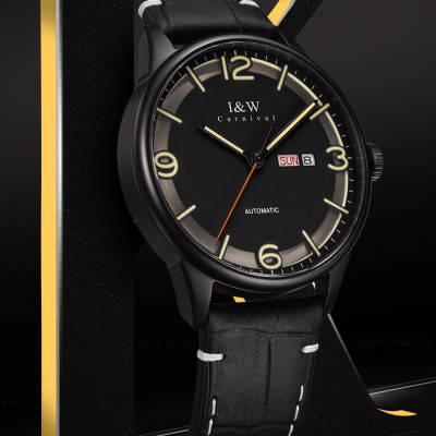 Đồng hồ nam chính hãng IW CARNIVAL IW578G-2 Kính sapphire ,chống xước,Chống nước ,Bảo hành 24 tháng,Máy cơ (Automatic),Dây da cao cấp