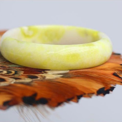 Vòng tay hoa mai Luxi green, Ngọc Serpentine thiên nhiên, KÈM BẢN PHOTO GIẤY KIỂM ĐỊNH SẢN PHẨM TẠI Sacombank