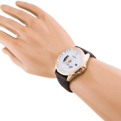 Đồng Hồ Nam Citizen Dây Da CB0018-01A - Mặt Trắng (Sapphire)