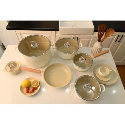 Nồi Phủ Gốm Chống Dính Đáy Từ Haatz Size 20cm - Công Nghệ Hàn Quốc, Dùng Mọi Loại Bếp - Bảo Hành 2 Năm