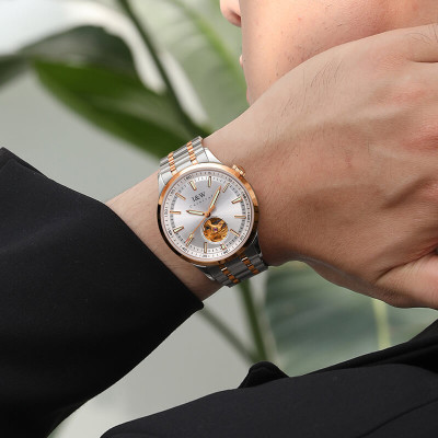 Đồng hồ nam chính hãng IW CARNIVAL IW590G-1 Kính sapphire ,chống xước,Chống nước ,Bảo hành 24 tháng,Máy cơ (Automatic),Dây kim loại thép không gỉ 316L,thiết kế lộ cơ 