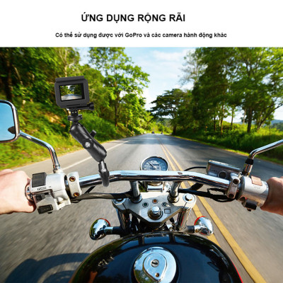 Bộ giá đỡ Gopro gắn tay lái xe máy, xe điện, xe đạp, xe đẩy Puluz PU701B, hàng chính hãng