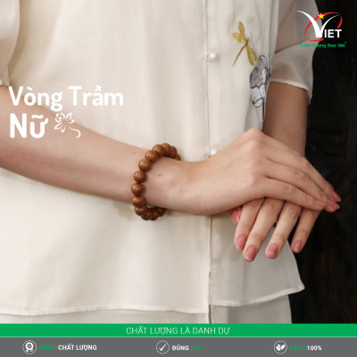 Vòng Trầm Hương Thiên Nhiên Màu Chocolate Hiếm Gặp - Dành Cho Nam Và Nữ- Mùi Thơm Đặc Biệt