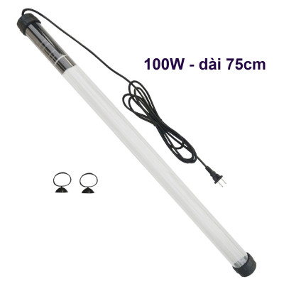 Đèn UV 100W Bóng Kép chất lượng cao, diệt tảo, diệt khuẩn cho bể cá, hồ cá, hồ thủy sinh siêu sạch( Trắng) - UV FORTDI