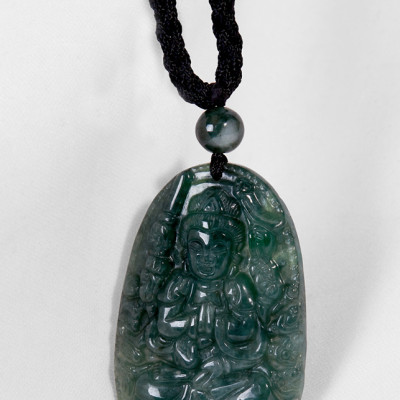 Mặt Dây Chuyền Thiên Thủ Thiên Nhãn Bồ Tát Tuổi Tý Đá Cẩm Thạch Nước Ngọc Ngọc Quý Gemstones