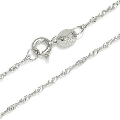 Dây chuyền bạc trắng dạng xoắn - Ngọc Quý Gemstones