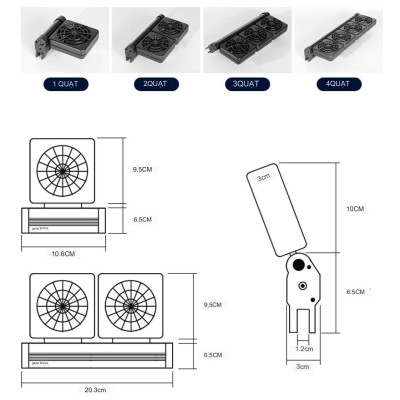 Quạt làm mát bể cá 60 - 80cm 3 Quạt