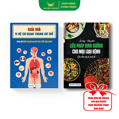Combo 2 cuốn Liệu pháp dinh dưỡng cho mọi loại bệnh + giải mã 11 hệ cơ quan trong cơ thể