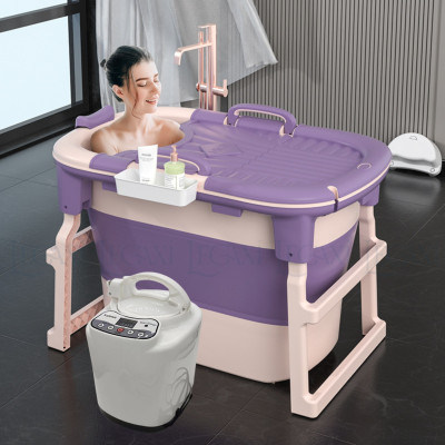 Bồn Tắm Ngâm Đá Gấp Gọn Chịu Lực Tím Vận Động Viên Gia Tăng Sức Bền Tuyển Thủ Phòng Tắm Nhỏ Có Nắp Legaxi