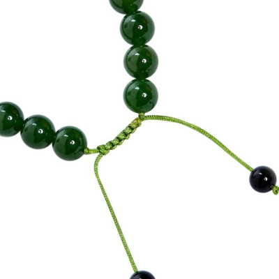 Vòng Mala Ngọc Bích Phối Mã Não Đen Ngọc Quý Gemstones VT23