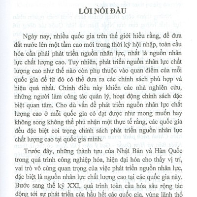 Chính Sách Phát Triển Nguồn Nhân Lực Chất Lượng Cao Ở Nhật Bản Và Hàn Quốc Gợi Ý Cho Việt Nam