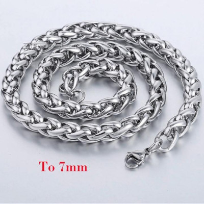 Dây chuyền nam titan cao cấp thời trang rẻ titan thép không gỉ bông dừa trangsucpt 6mm PTDCNA171