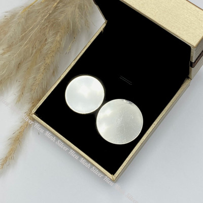 Đồng Xu Đánh Cảm Cạo Gió Trơn Bạc Ta Nguyên Chất S99 Đường Kính 2.6cm Chính Hãng Bạc Hiểu Minh XDG34