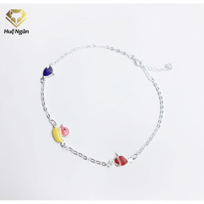 Lắc chân bạc Ý 925 Huệ Ngân- DUCK RYBJ50027