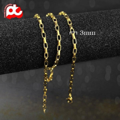 Dây chuyền titan nam cao cấp titan thép không gỉ kiểu hình vuông trangsucpt kích cỡ 3mm PTDCNA169