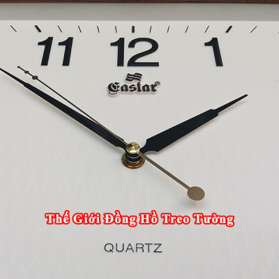 Đồng Hồ Treo Tường Cao Cấp EASTAR Viền NÂU Vân GỖ – Máy KIM TRÔI – Số Nổi 3D – Tặng Pin Maxell – BH 1 Năm