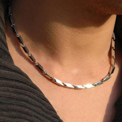 Dây chuyền nam titan cao cấp sang trọng inox thép không gỉ hỏa tiển trơn trangsucpt cỡ 4mm PTDCNA14