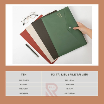 Bìa nút bấm A4 /Túi nút đựng tài liệu A4 / File lưu trữ tài liệu - nhiều mẫu