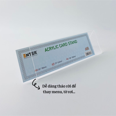 Biển chức danh, Bảng tên để bàn, Kệ mica chức vụ 2 mặt Enter A05 240x75mm trung (20)