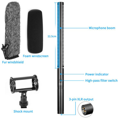 Micro thu âm shotgun BOYA BY-BM6060L hàng chính hãng.