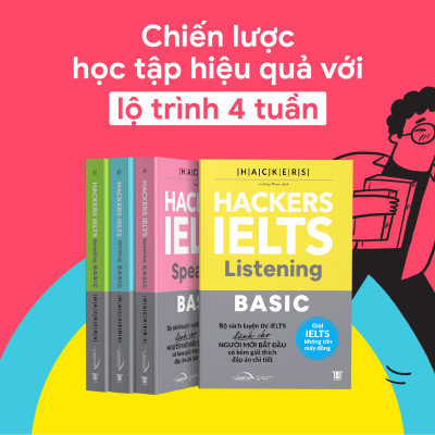 Sách - Combo Hackers Ielts Basic (Bộ 4 Cuốn)