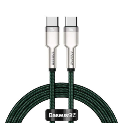 Cáp sạc nhanh Baseus Cafule Metal Series Type C to Type C 100W CATJK (Fast charge & Data Cable)- Hàng chính hãng