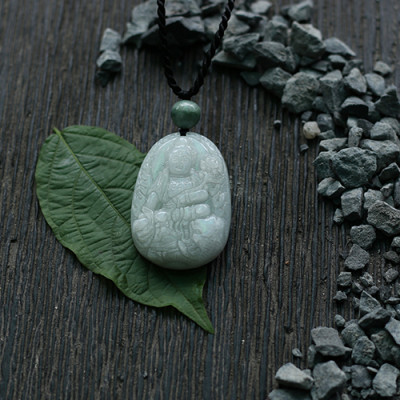 Mặt Dây Chuyền Phổ Hiền Bồ Tát Đá Cẩm Thạch (3 x 2.3 cm) Ngọc Quý Gemstones MD16