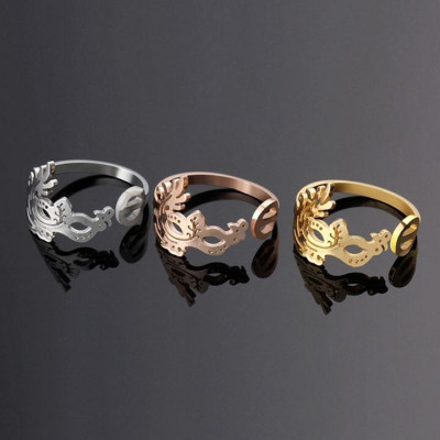 Nhẫn nữ - Nhẫn titan nữ thời trang cao cấp mặt nạ cách điệu thép không gỉ titanium trangsucpt 3 màu sắc NNUT49