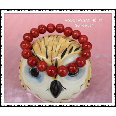 VÒNG TAY PHONG THỦY SAN HÔ ĐỎ MAY MẮN BÌNH AN