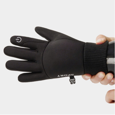 Găng tay nam giữ ấm mùa đông cảm ứng điện thoại chống nước tương đối tốt lót nỉ lông cam cấp GTN668