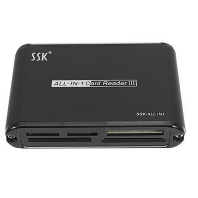 Đầu đọc thẻ nhớ đa năng SSK 025 chính hãng hộp thiếc sang trọng (logo Trắng)